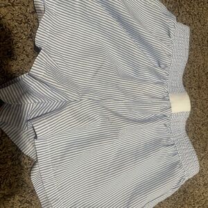 Blue striped shorts